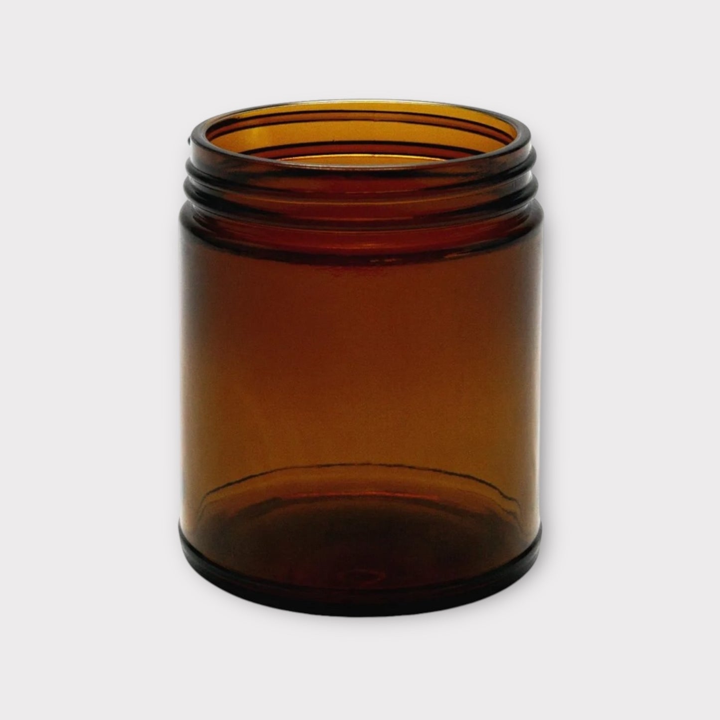 9oz Amber Straight Sided Jar-12 Piece