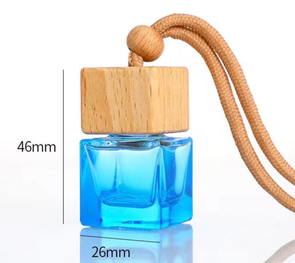 Car Diffuser Hanging Bottle Colorful with Wooden Lid- 8ml