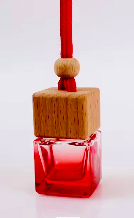 Car Diffuser Hanging Bottle with Wooden Lid- 8ml