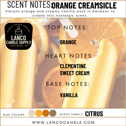 Orange Creamsicle Orange Cream Vanilla Candle Fragrance Oil
