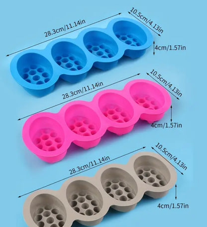 Massage Bar Soap Mold- 4 Cavity