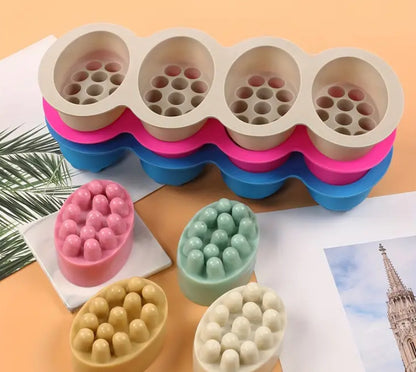 Massage Bar Soap Mold- 4 Cavity