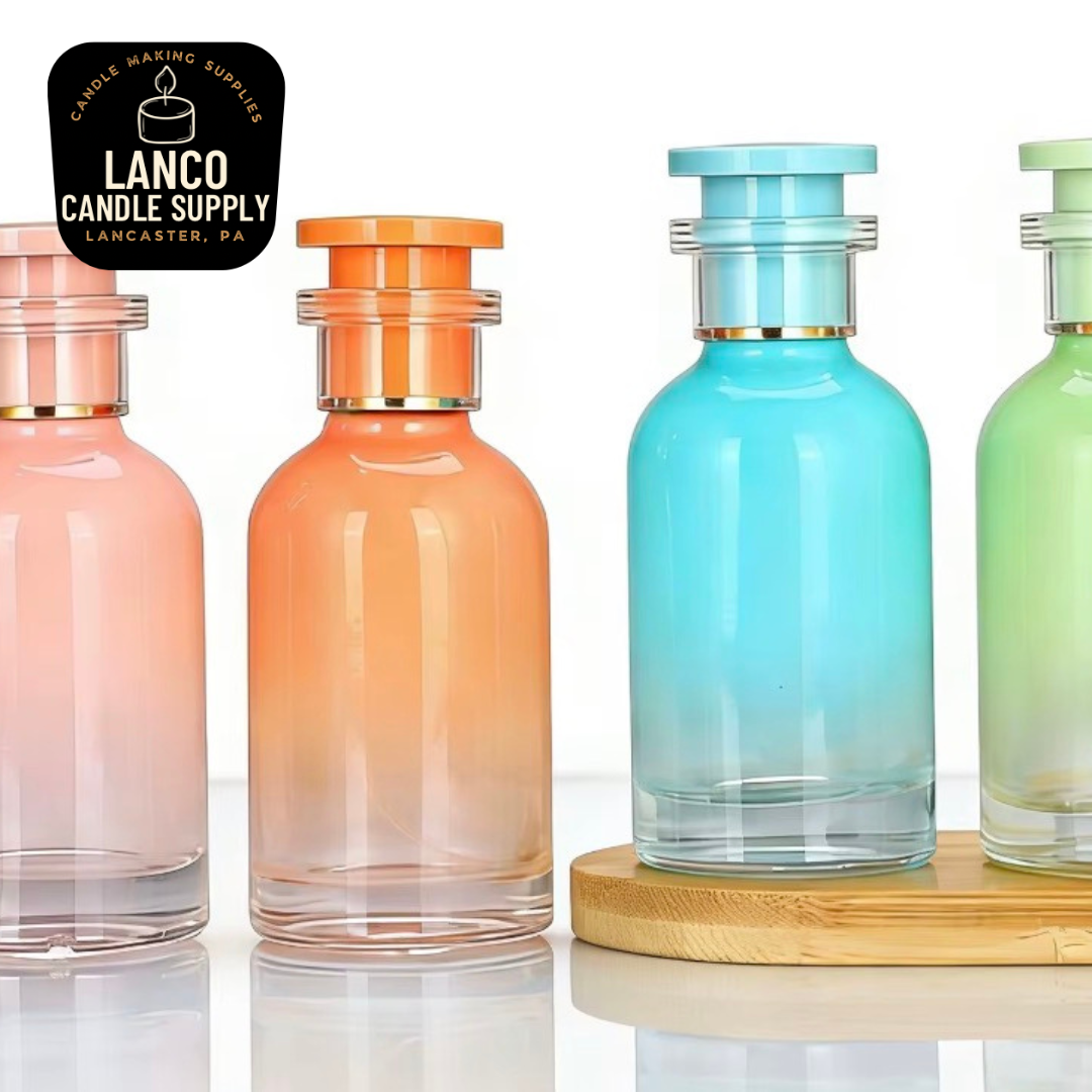 Candy Color Perfume Glass Bottle; 1oz (30ml)- DISCONTINUED