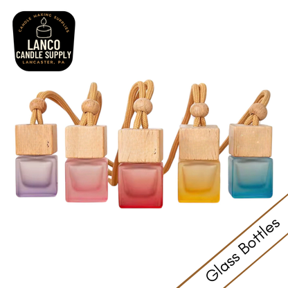 Car Diffuser Hanging Frosted Bottle with Wooden Lid- 8ml