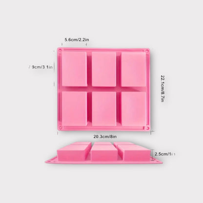 Rectangle Soap Mold- 6 Cavity